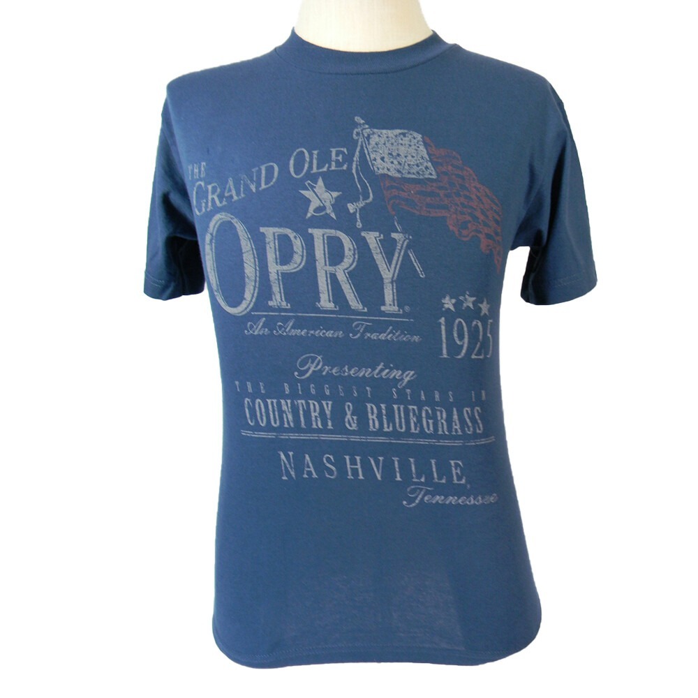 Grand Ole Opry T-Shirt Mens S Blue Nashville Country Bluegrass Graphic Tee NEW